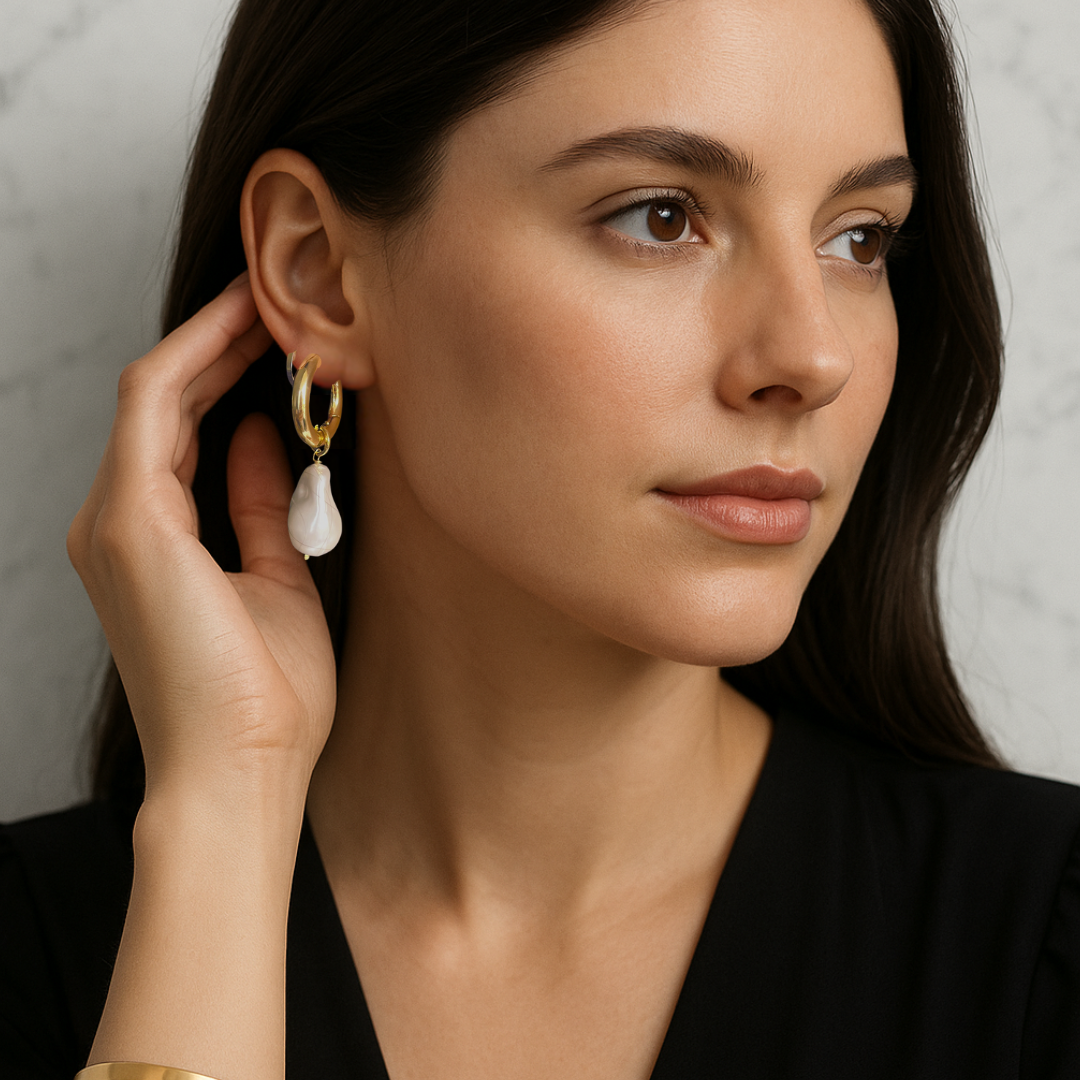 Aros Perla Barroca